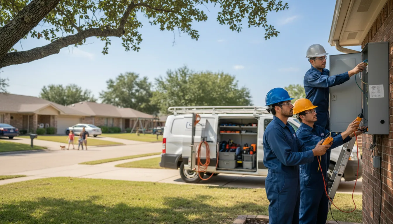 Certified electrician providing emergency electrical services in Quail, TX